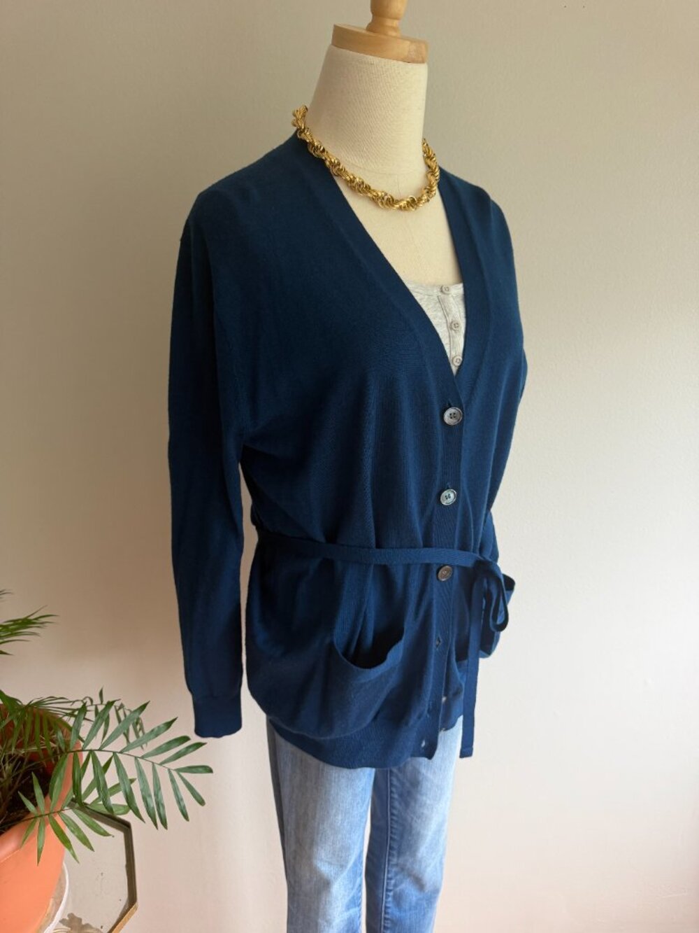 J.Crew 100% Merino Wool Belted Cardigan in Size Small